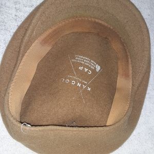 Kangol Newsboy Hat Cream/Tan Large Made In England 100% Wool Good 4 Siummer Time